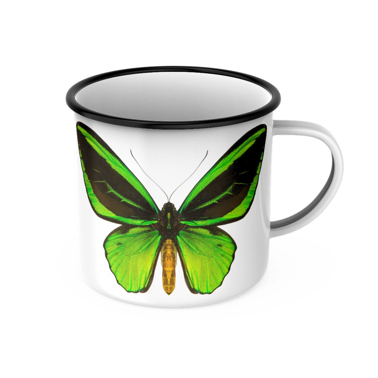 butterfly metal mug