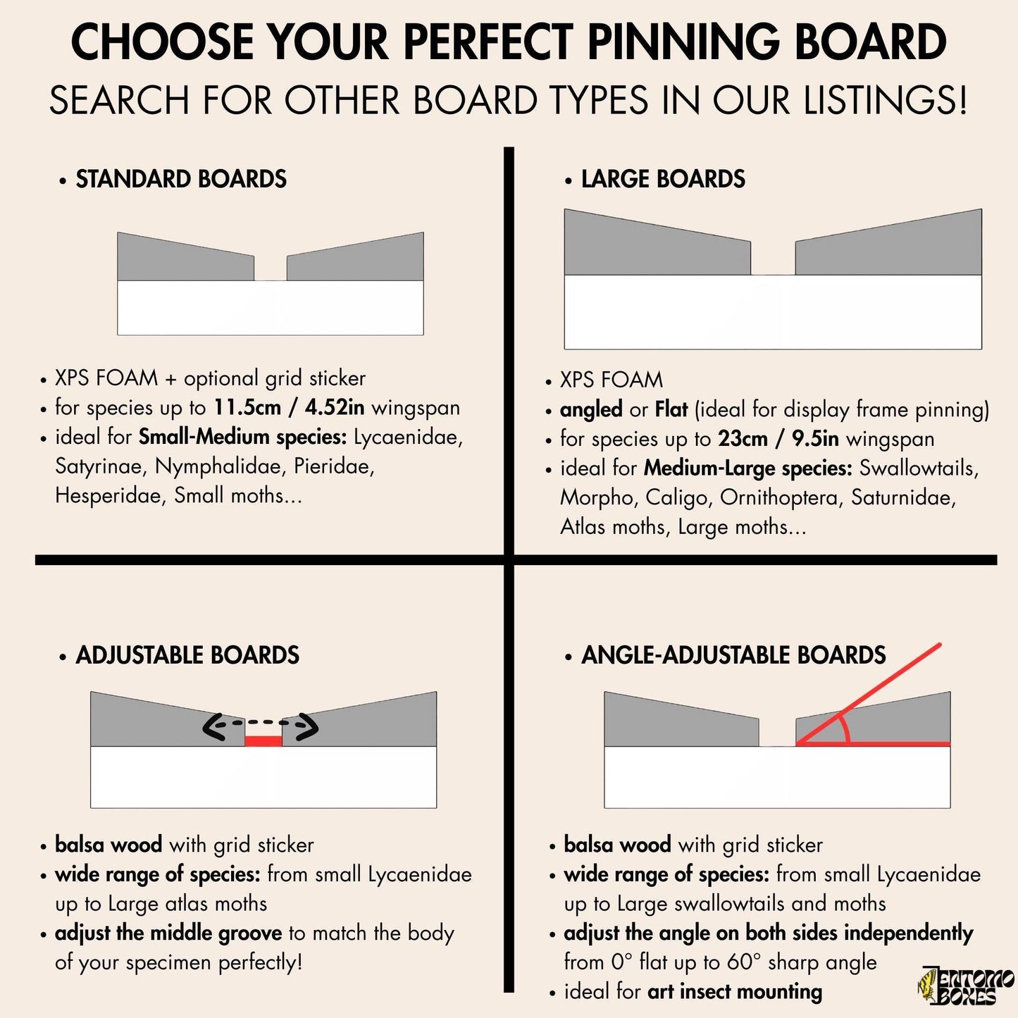 Angled insect Pinning Board for Butterflies Moths – Spreading, Mounting, Setting (etsy image id: 7983858232)